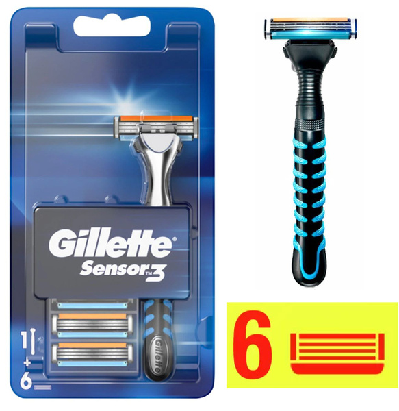 Мужской бритвенный станок Gillette sensor3 (для Sensor Excel) 3 лезвия ...