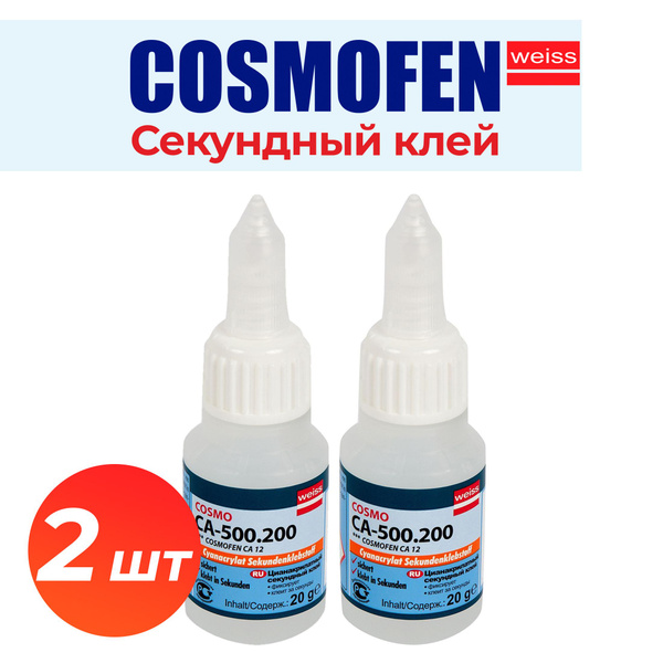 Супер клей COSMOFEN секундный, строительный, прозрачный для пластика ...