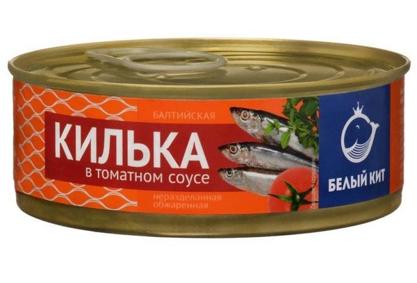 Килька в томатном соусе "Белый кит" балтийская обжаренная, Калининград ...