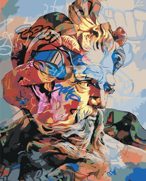 Картина по номерам ЖПН на холсте с подрамником "Античные статуи ...