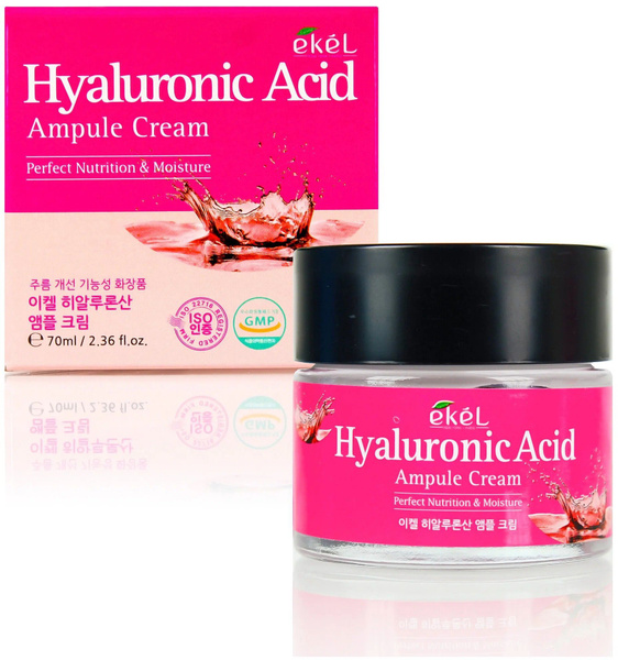 Ekel Ампульный крем двойного действия для кожи лица с гиалуроновой