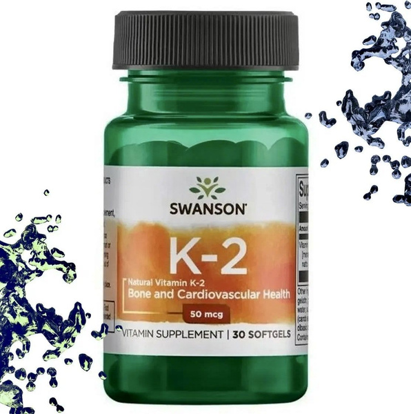 Витамин K2 Свэнсон Natural Vitamin К2 Swanson, 30 гелевых драже. Годен ...
