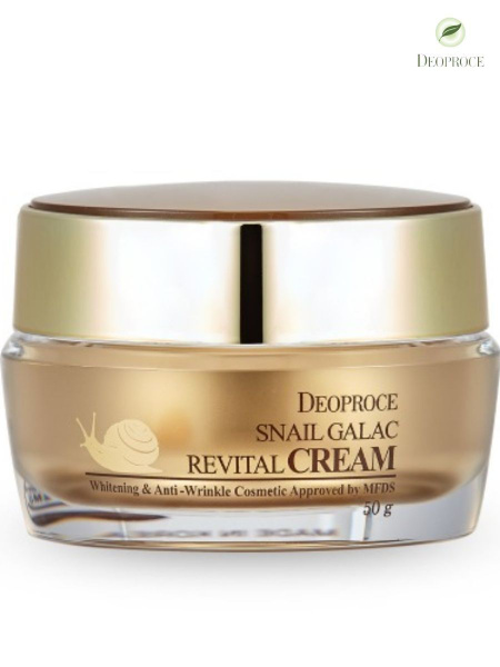 Deoproce Крем Snail Galac Revital Cream с муцином улитки, 50 гр ...