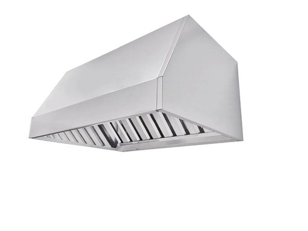 Вытяжной зонт AIRGRID ЗВП тип1 с лабиринтным ЖУ 2000х700 D250 H400 AISI ...