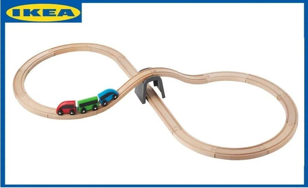 ИКЕА Лиллабу Железная дорога, набор, 20 предметов разноцветный. IKEA ...