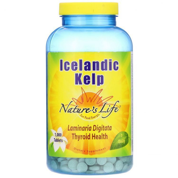 Nature's Life, Icelandic Kelp (Исландские бурые водоросли), 1000 ...
