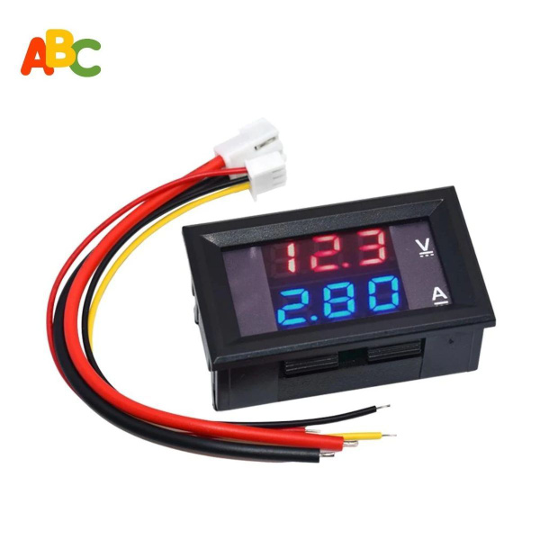 Цифровой вольтметр-амперметр постоянного тока ABC 100V/10А купить по ...