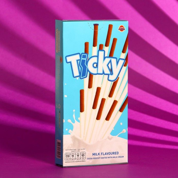 Бисквитные палочки Ticky молочные, 40 г - купить с доставкой по ...