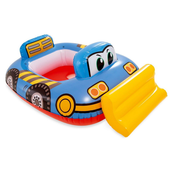Круг надувной INTEX Kiddie Floats Бульдозер, для малышей с трусами, 1-2 ...