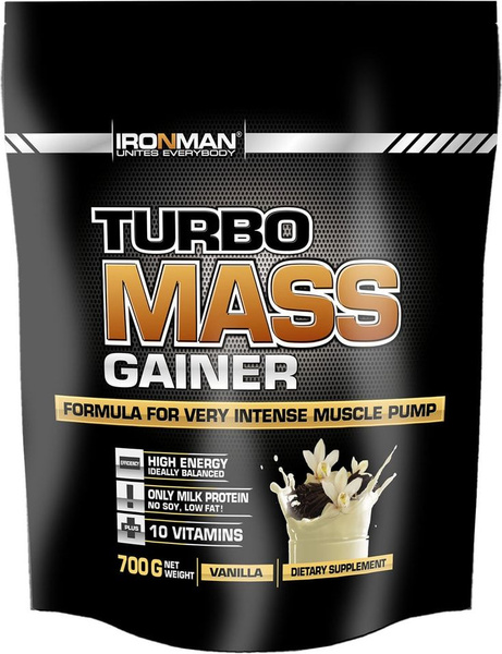 Гейнер IronMan Turbo Mass Gainer Ваниль 700г х 2шт - купить с доставкой ...