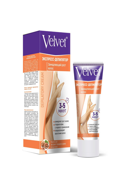 Velvet Крем для депиляции Экспресс-Депилятор замедляющий рост волос ...