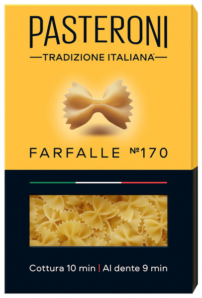 Макароны Pasteroni Farfalle №170 400г - купить с доставкой по выгодным ...