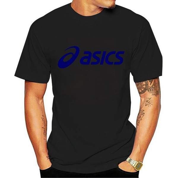 Футболка Мужской ASICS черный Длинный, размер 52 Хлопок приталенный ...