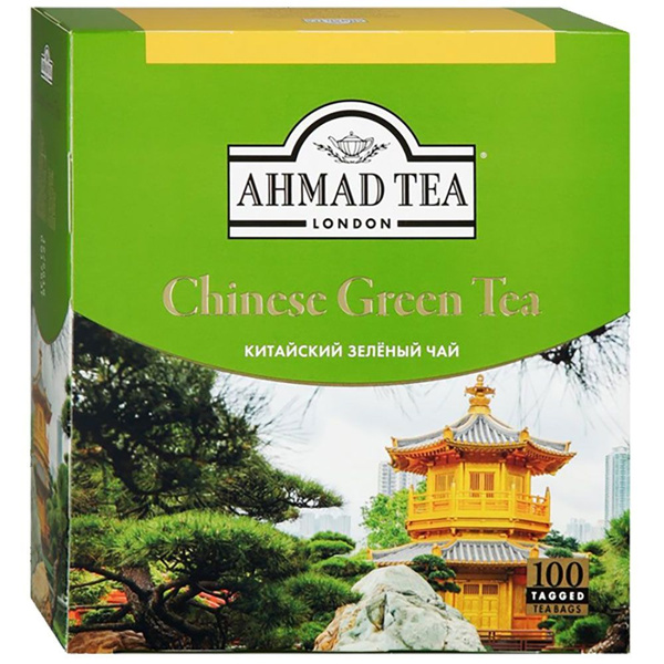 Чай в пакетиках зеленый китайский Ahmad Tea, 100 пак. - купить с ...