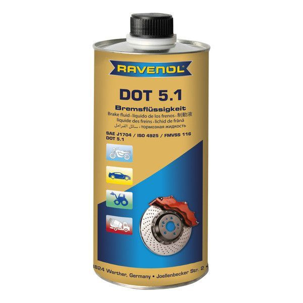 Тормозная жидкость DOT 5.1 1л купить на OZON по низкой цене (941462594)