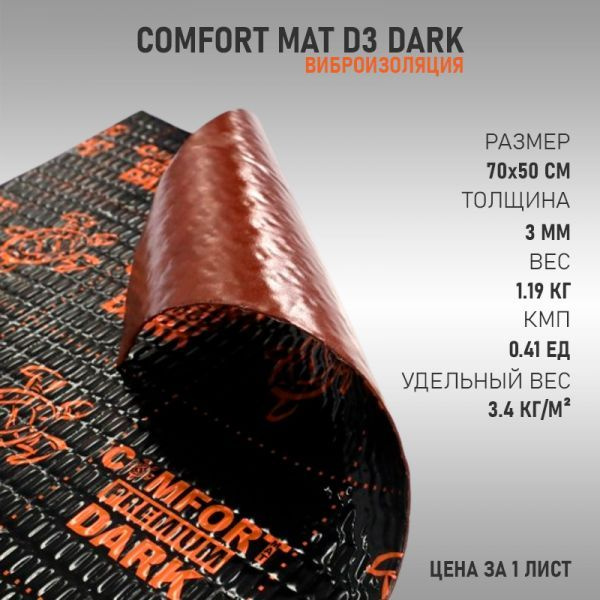 Шумоизоляция Comfort VIPER ( 70x50 см Толщина 3,5 мм) 1лист - купить по ...