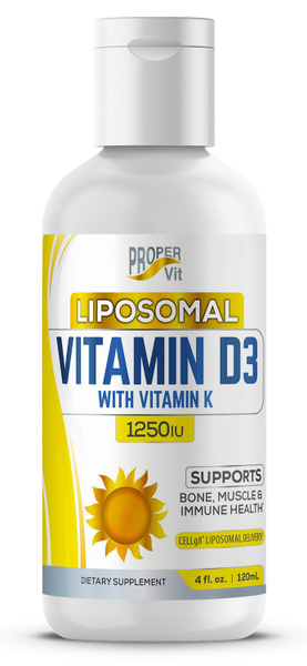 Липосомальный Витамин D3 с Витамином К 1250 IU 120 мл "Liposomal ...