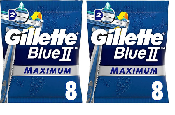 одноразовое бритвенное лезвие в душе Gillette Blue2 Maximum 16 шт ...