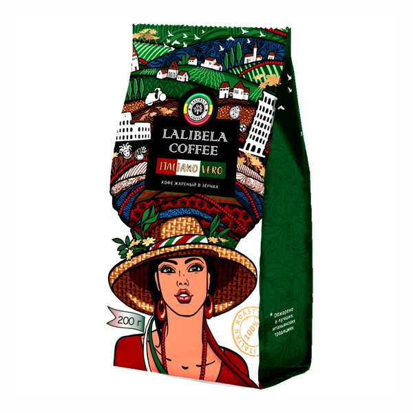 Кофе в зернах LALIBELA COFFEE ITALIANO VERO 200г купить на OZON по ...