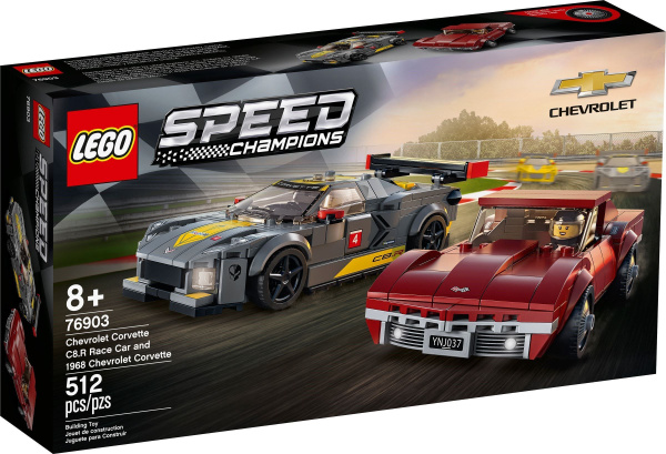 LEGO Speed Champions 76903 Chevrolet Corvette C8.R Race Car and 1968 Chevrolet Corvette OZON 1436873817