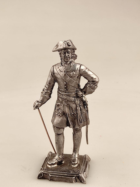 Фигурка оловянная Император Пётр Первый. Высота 12 см - купить по ...