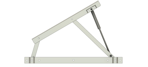 Подъемный механизм для кровати, основания, газлифт 1000 Н в комплекте ...