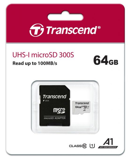 Карта памяти Transcend 300S 64 ГБ (TS64GUSD300S-A) - купить с доставкой ...