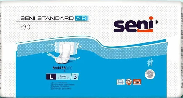 Памперсы для взрослых Seni Standard Air Large размер L (100-135 см ...