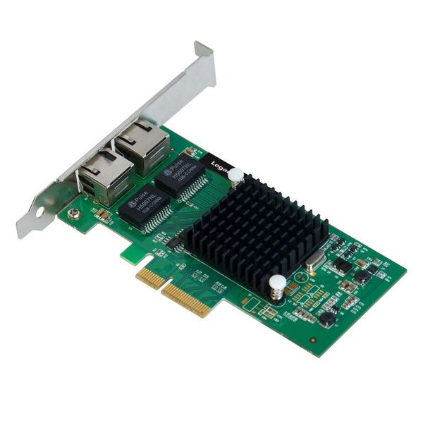 Intel I350-T2 Dual Port Gigabit Ethernet PCI-E Network Card - 2x RJ45 1Gbps Server Adapter