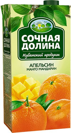 Напиток сокосодержащий Сочная Долина апельсин-манго-мандарин 1,93 л ...