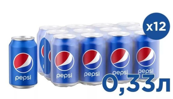 Pepsi (Пепси) газированный напиток 0,33л. 12 шт. ЖБ - купить с ...