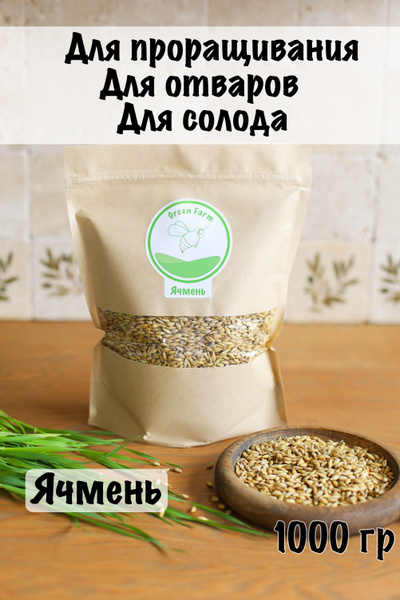 Ячмень для проращивания, солода, микрозелени, трава для кошек ...