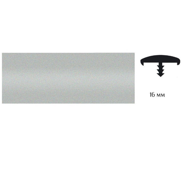 Мебельная кромка ПВХ кант Т-образный 16 мм, металлик 4 м купить на OZON ...