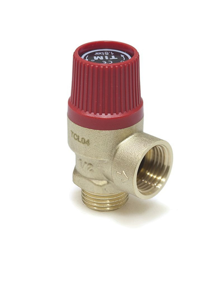 Предохранительный клапан, красный колпачок, 1.5 бар, 1/2" г-ш,BL22MF-K ...