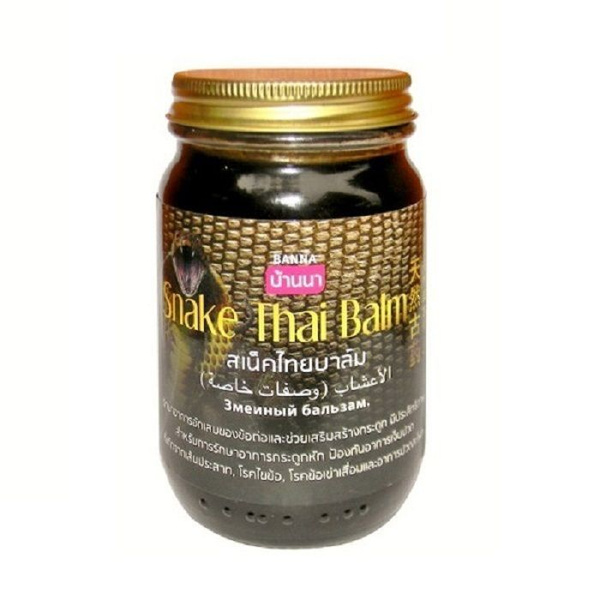 Змеиный бальзам применение. Змеиный черный бальзам Snake Thai Balm Banna, 50 гр. Тайский черный бальзам Кобра 200 гр.