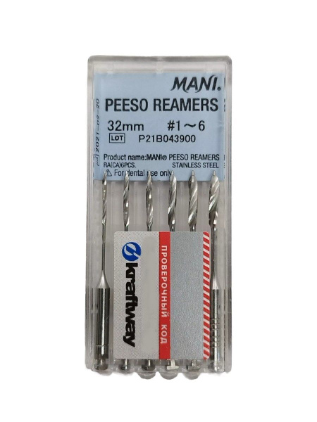 Пьезо ример №1-6 ассорти (Peeso Reamers) МАНИ дрильборы корневые ...