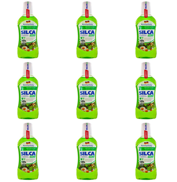 Silcamed Ополаскиватель для полости рта Natural Extract, 500 мл, 9 штук ...
