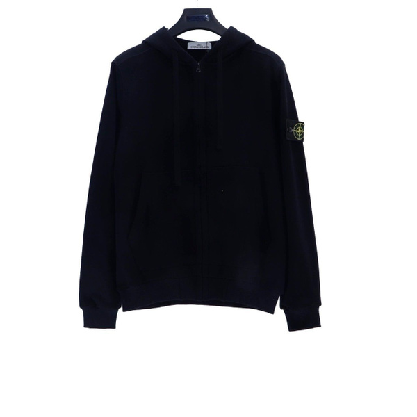 Stone island black pullover hoodie sale