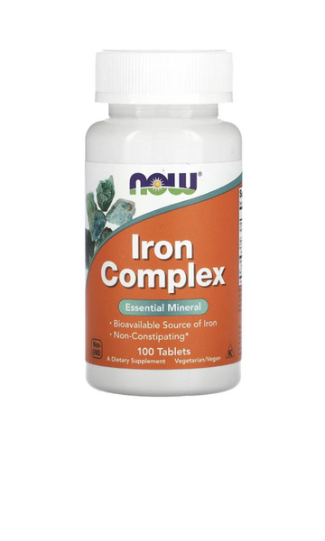 Комплекс Железа NOW Iron Complex 100 таблеток - купить с доставкой по ...