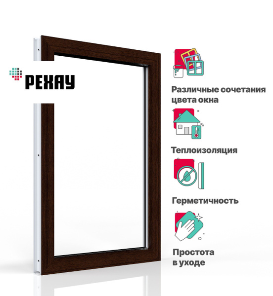 Пластиковое окно ПВХ REHAU BLITZ 1200х1000 мм (ВхШ) с учетом ...
