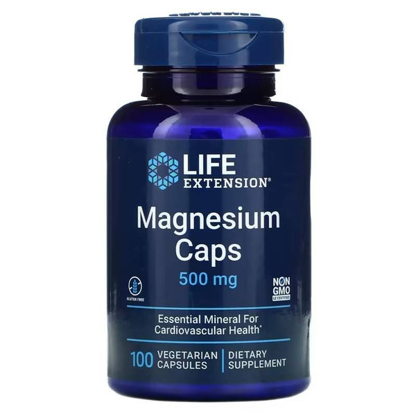 Магний в капсулах, 500 мг, 100 вегетарианских капсул, Magnesium Caps ...