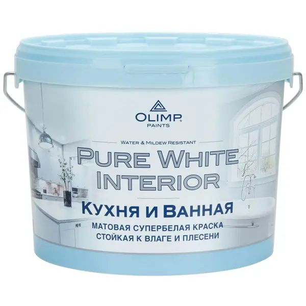 Краска HozblockRF для кухонь и ванных комнат Husky Olimp акриловая цвет ...