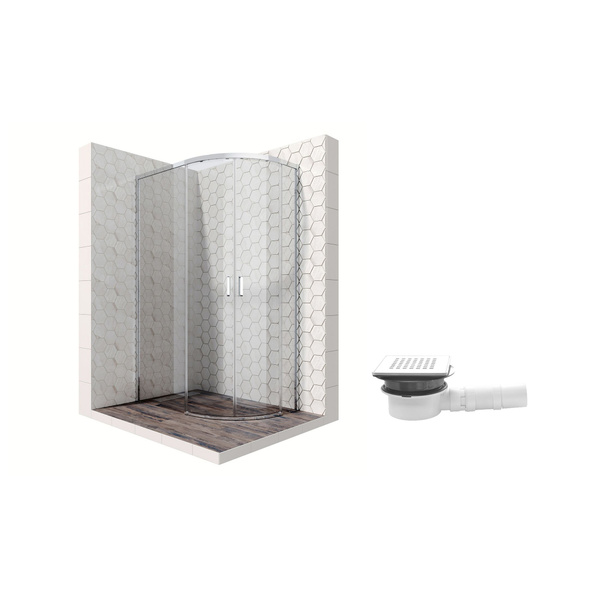 Характеристики Душевой уголок 120х80 с трапом и раздвижными дверями ...