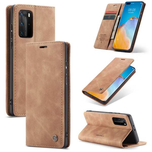 Caseme Кожаный чехол для Huawei P40 Pro / Хуавей П40 Про с визитницей ...
