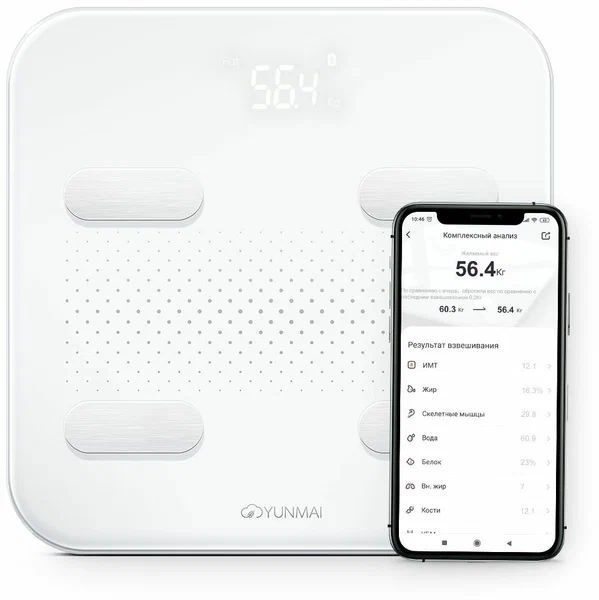 Напольные весы Yunmai M1805White_341020 озон, белый купить по низкой ...
