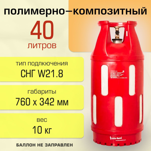 Баллон для сжиженного газа полимерно-композитный LiteSafe 40 литров ...