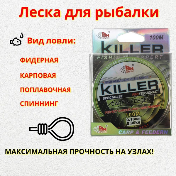 Монофильная леска для рыбалки Skyfish МЕГА ЛЕСКА, 1 шт. по 100 м купить ...