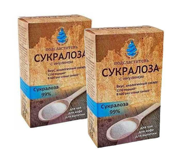 Сукралоза с инулином - заменитель сахара 14 г, 2 шт. - купить с ...