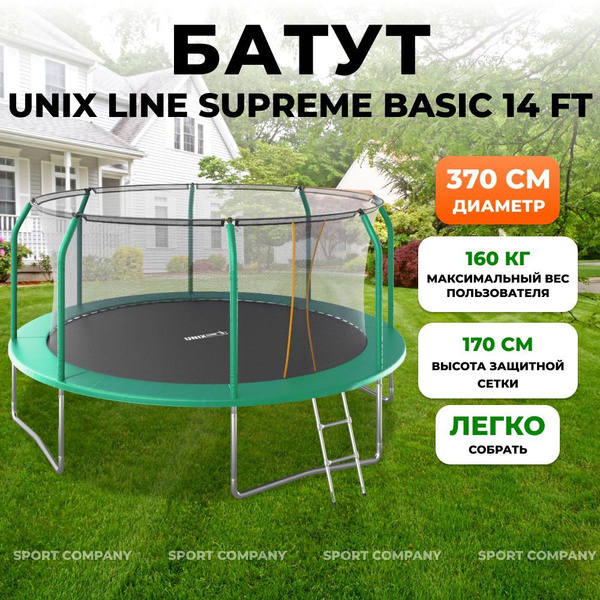 Батут каркасный UNIX Line SUPREME BASIC - купить по выгодной цене в ...