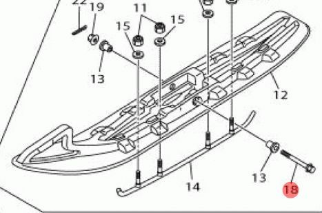 Как снять стойку лыжи на ямаха браво Болт крепления лыжи Yamaha VK540/Venture MP - купить по низким ценам в интернет-